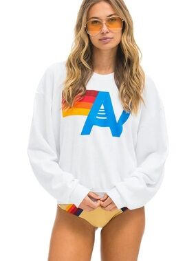 Aviator Nation “Logo Relaxed Crew Sweatshirt”